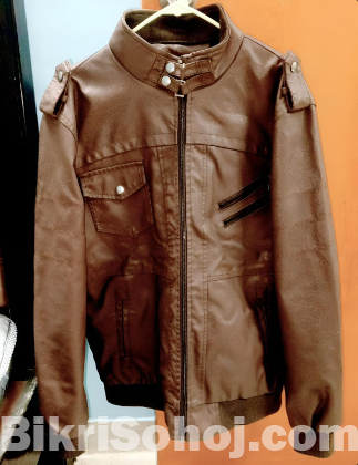 Leather Jacket - Coffee color